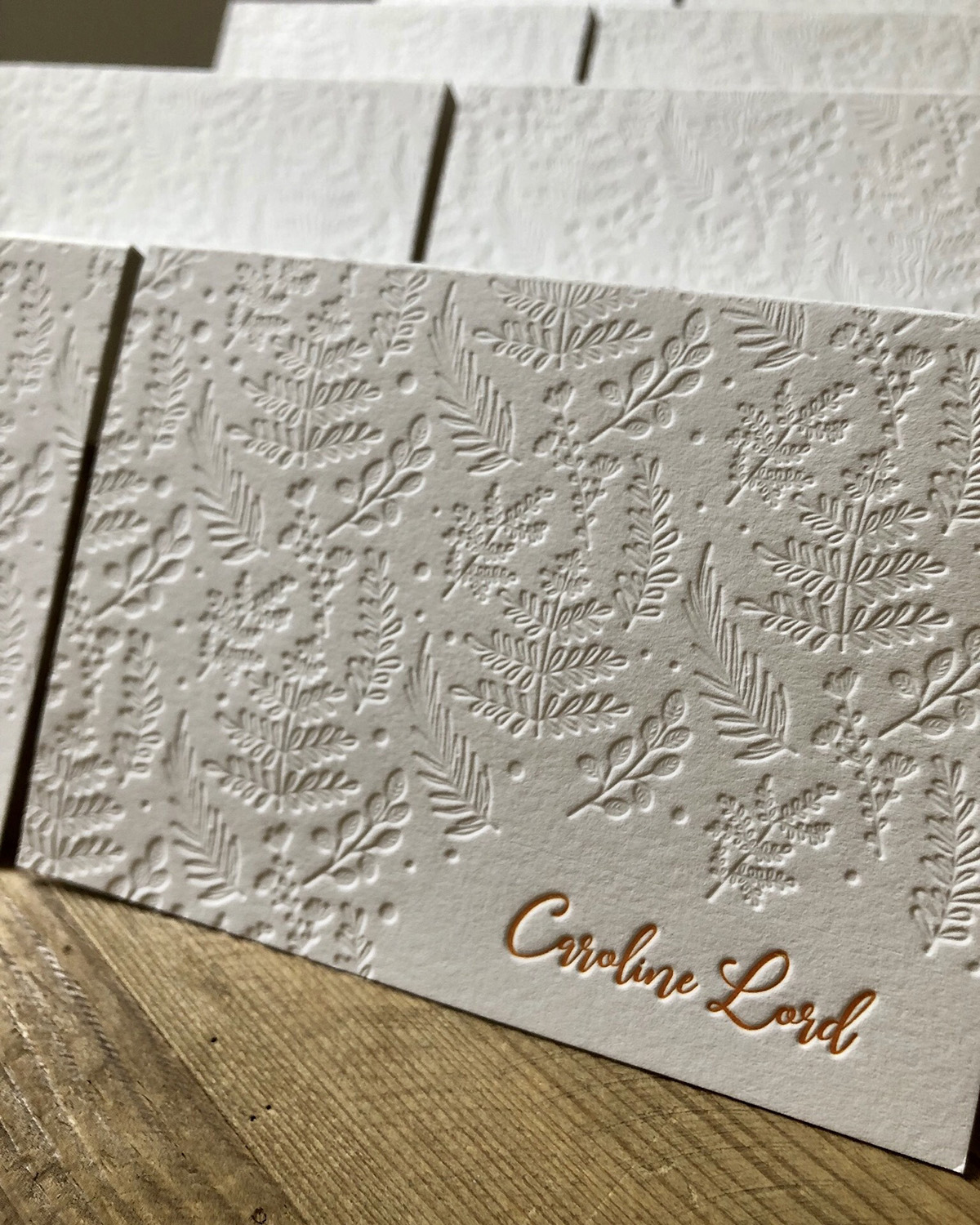 Personalized Note Card and Blind Letterpress