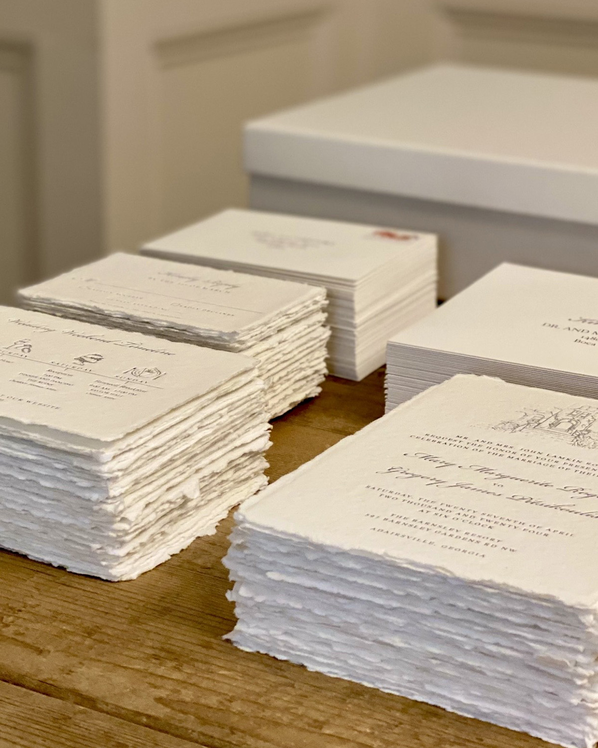 Hand made cotton paper and Letterpress printing